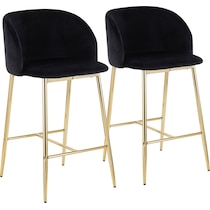 hermione gold black counter height stool   