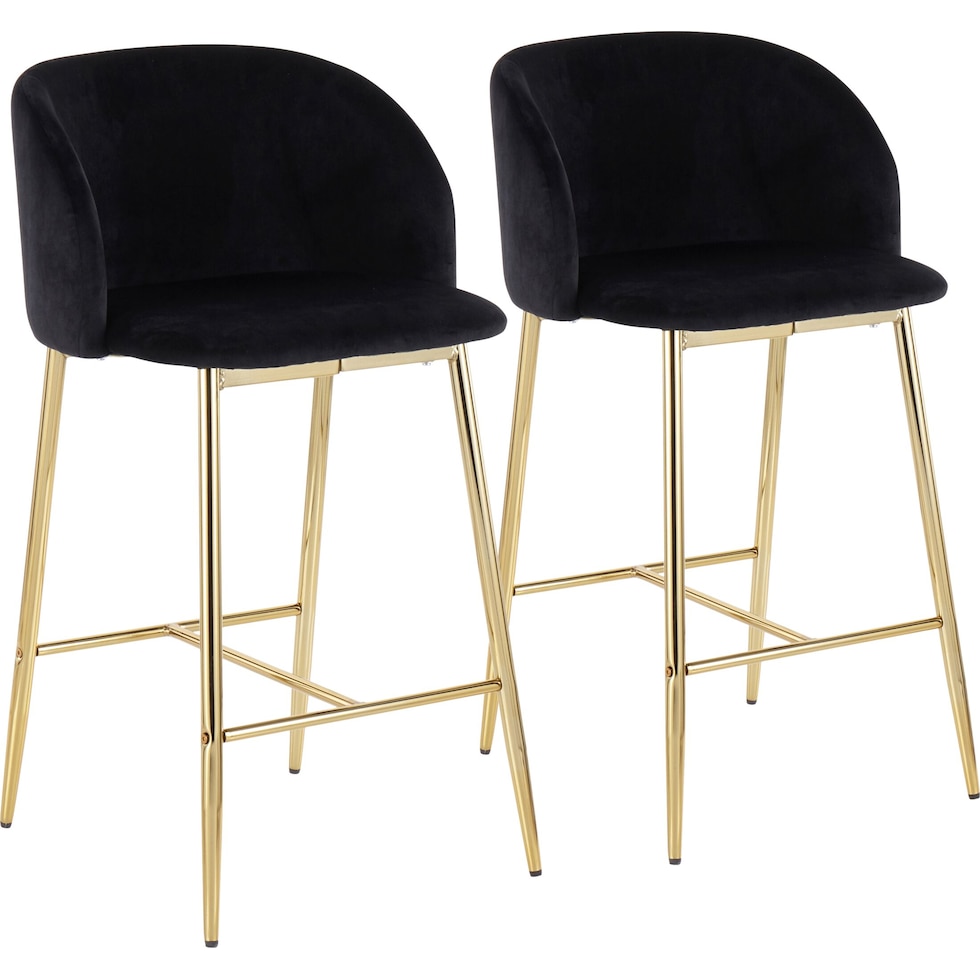 hermione gold black counter height stool   