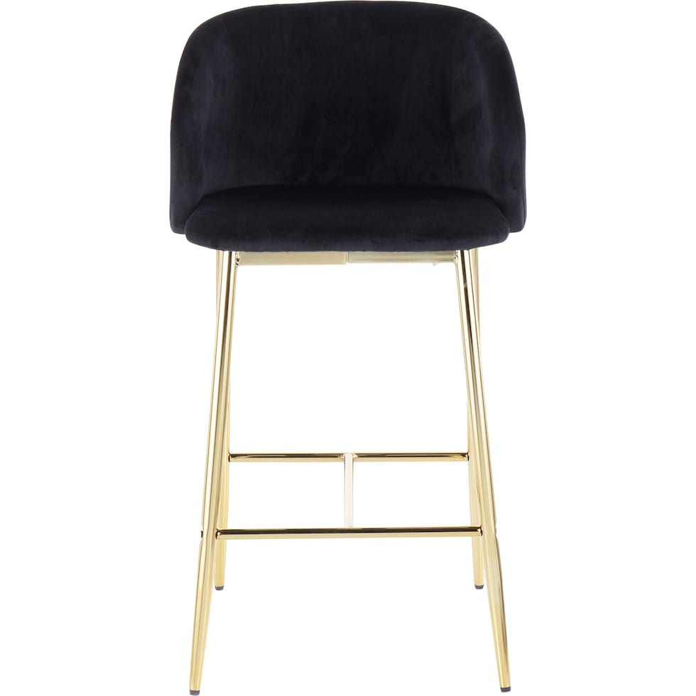hermione gold black counter height stool   
