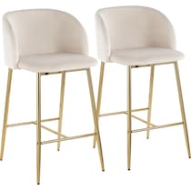 hermione gold cream counter height stool   