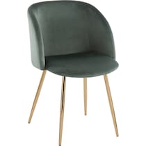 hermione gold green dining chair   