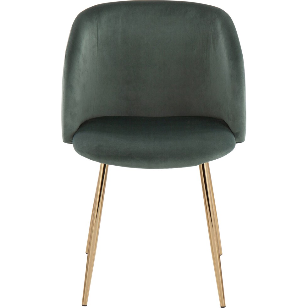 hermione gold green dining chair   