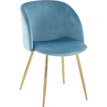 hermione gold light blue dining chair   