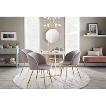 hermione silver dining chair   
