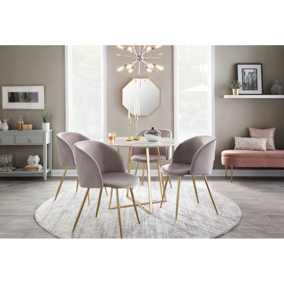 hermione silver dining chair   