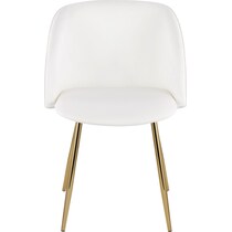 hermione white dining chair   