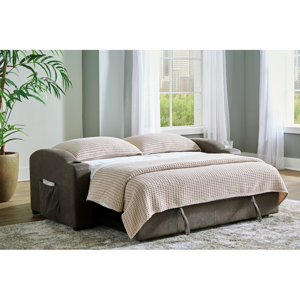 hermosa gray sleeper sofa   