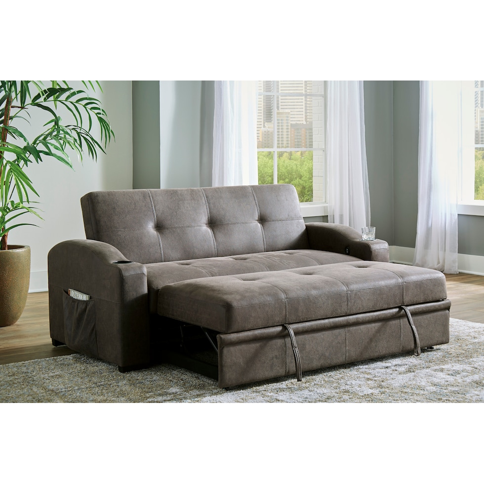 hermosa gray sleeper sofa   