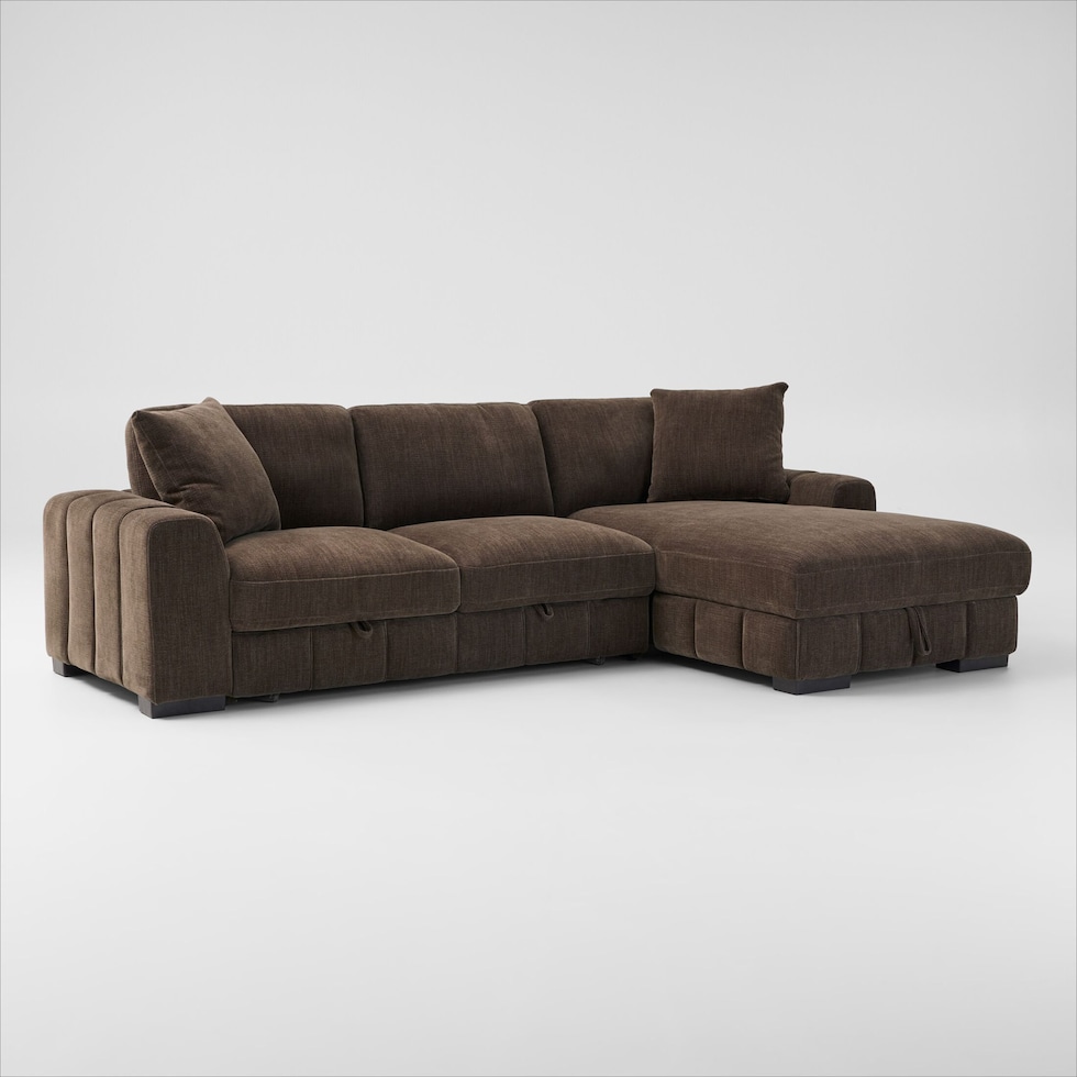 hero dark brown sectional   