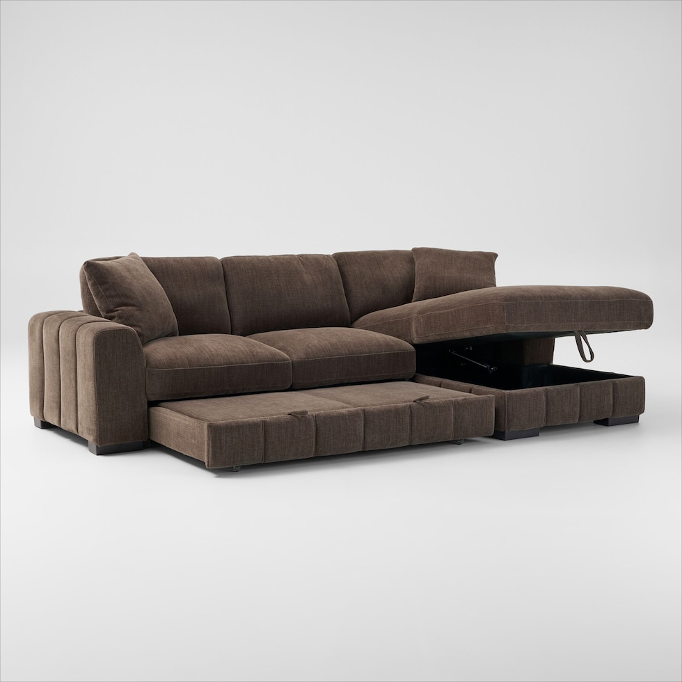 hero dark brown sectional   