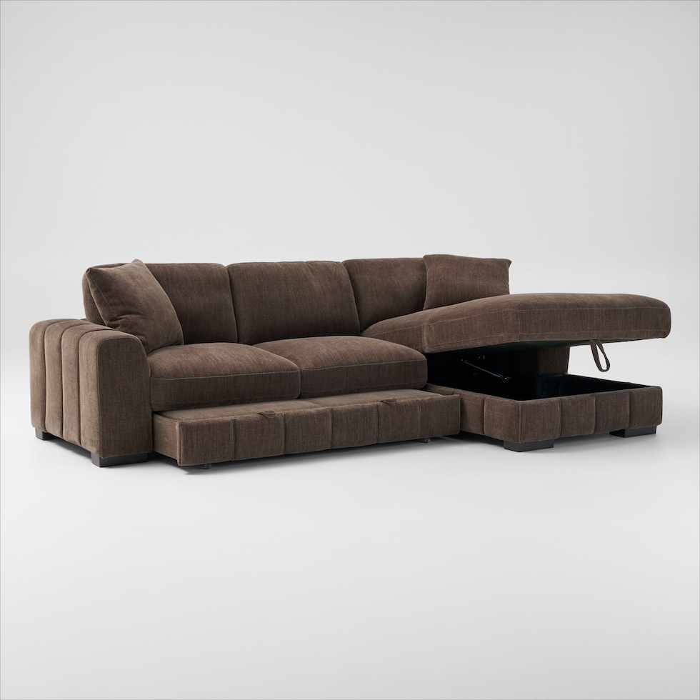hero dark brown sectional   
