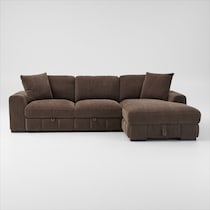 hero dark brown sectional   