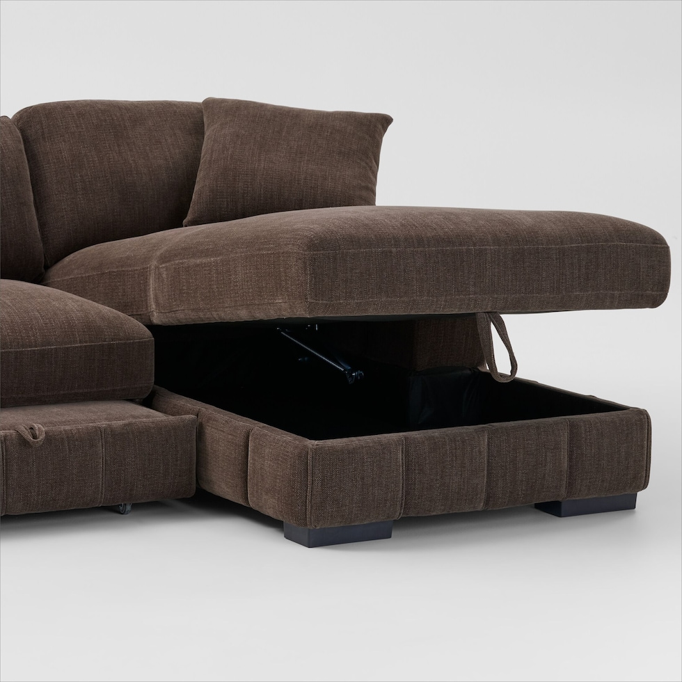 hero dark brown sectional   