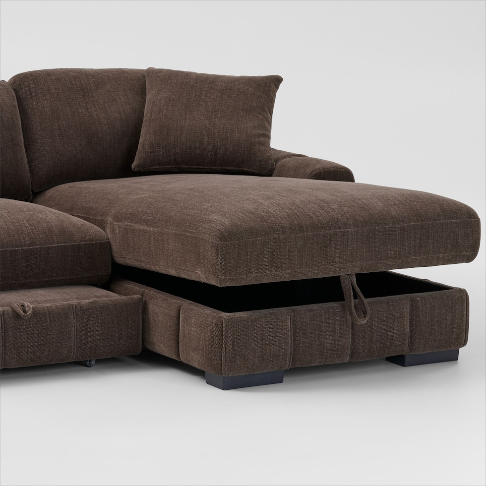 hero dark brown sectional   