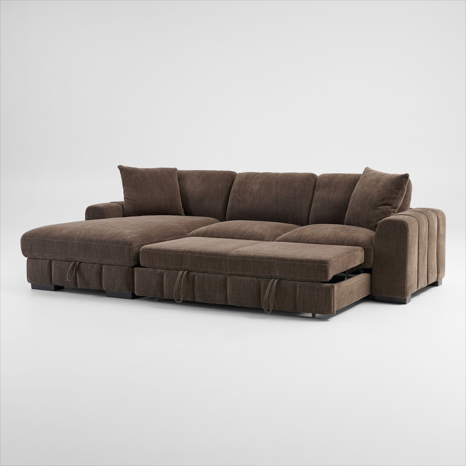 hero dark brown sectional   