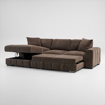 hero dark brown sectional   