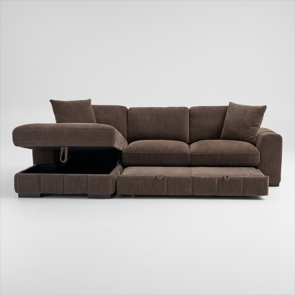 hero dark brown sectional   