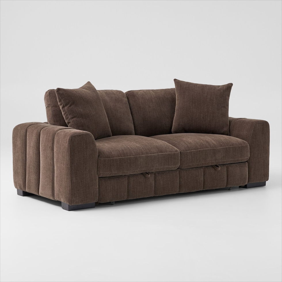 hero dark brown sleeper sofa   