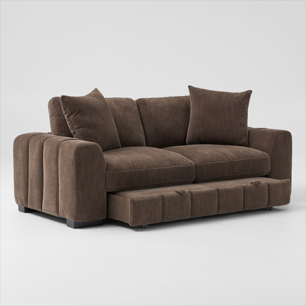 hero dark brown sleeper sofa   