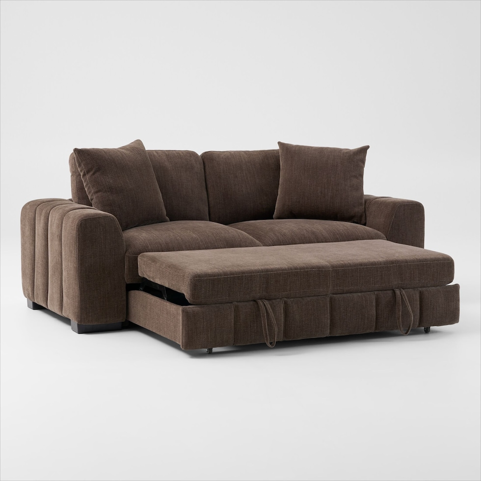 hero dark brown sleeper sofa   