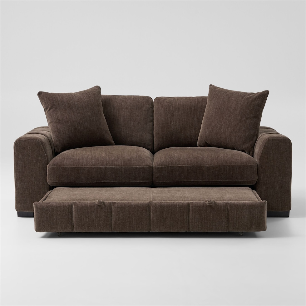 hero dark brown sleeper sofa   