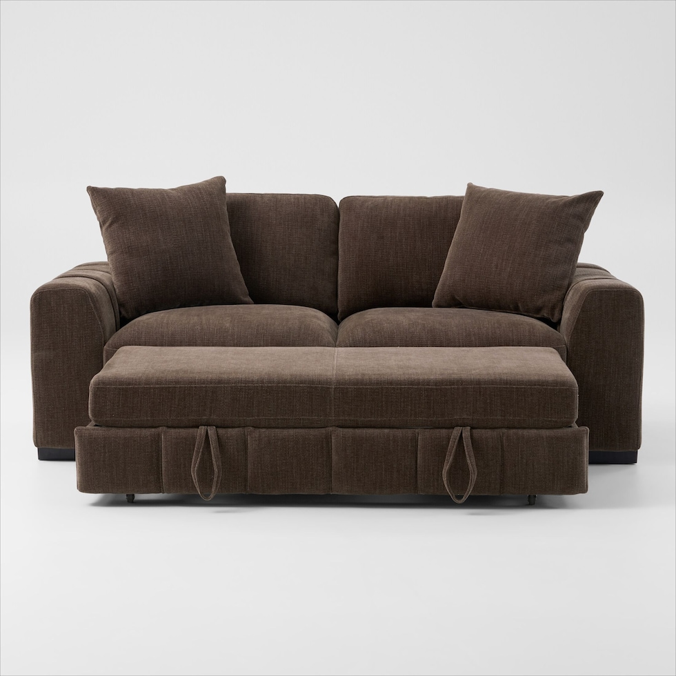 hero dark brown sleeper sofa   