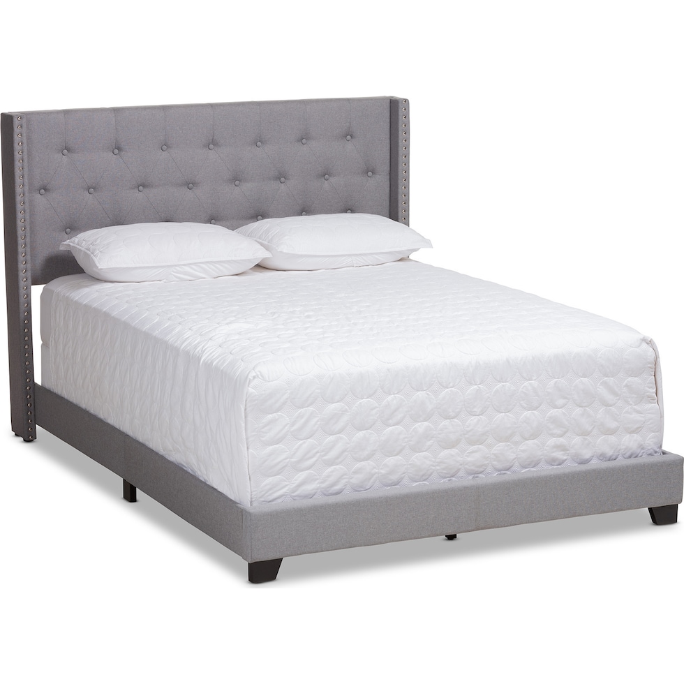 heston gray full bed   