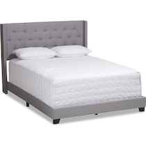 heston gray queen bed   