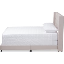 heston neutral full upholstered bed   