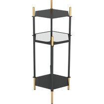 hex black and gold side table   