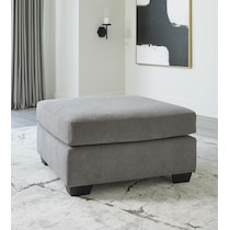 highland falls gray ottoman   