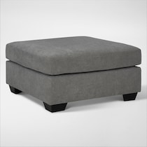 highland falls gray ottoman   