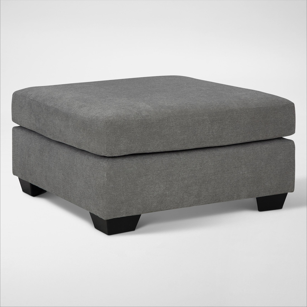 highland falls gray ottoman   
