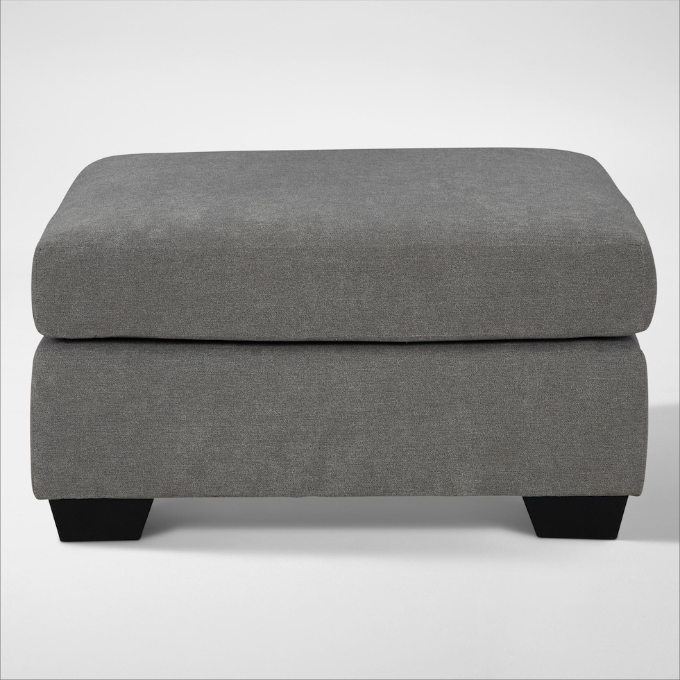 highland falls gray ottoman   