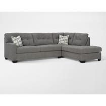 highland falls gray sectional   