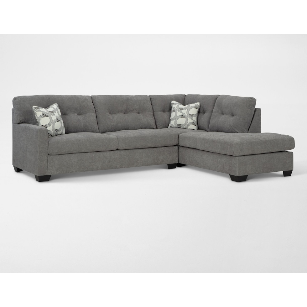highland falls gray sectional   