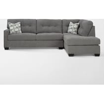 highland falls gray sectional   