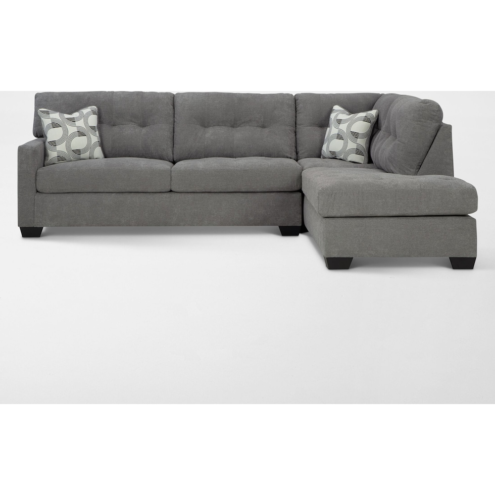 highland falls gray sectional   