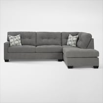 highland falls gray sectional   