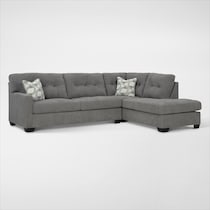 highland falls gray sectional   