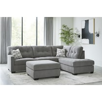highland falls gray sectional   