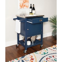 highland blue kitchen cart   