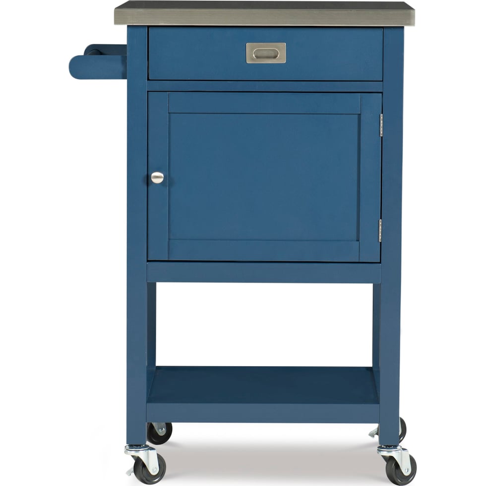 highland blue kitchen cart   