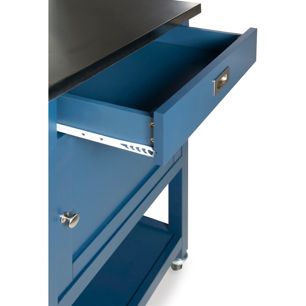 highland blue kitchen cart   