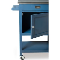 highland blue kitchen cart   