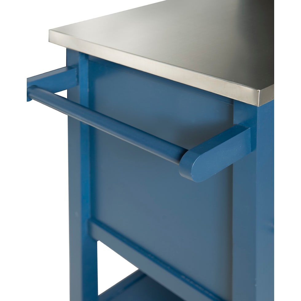 highland blue kitchen cart   