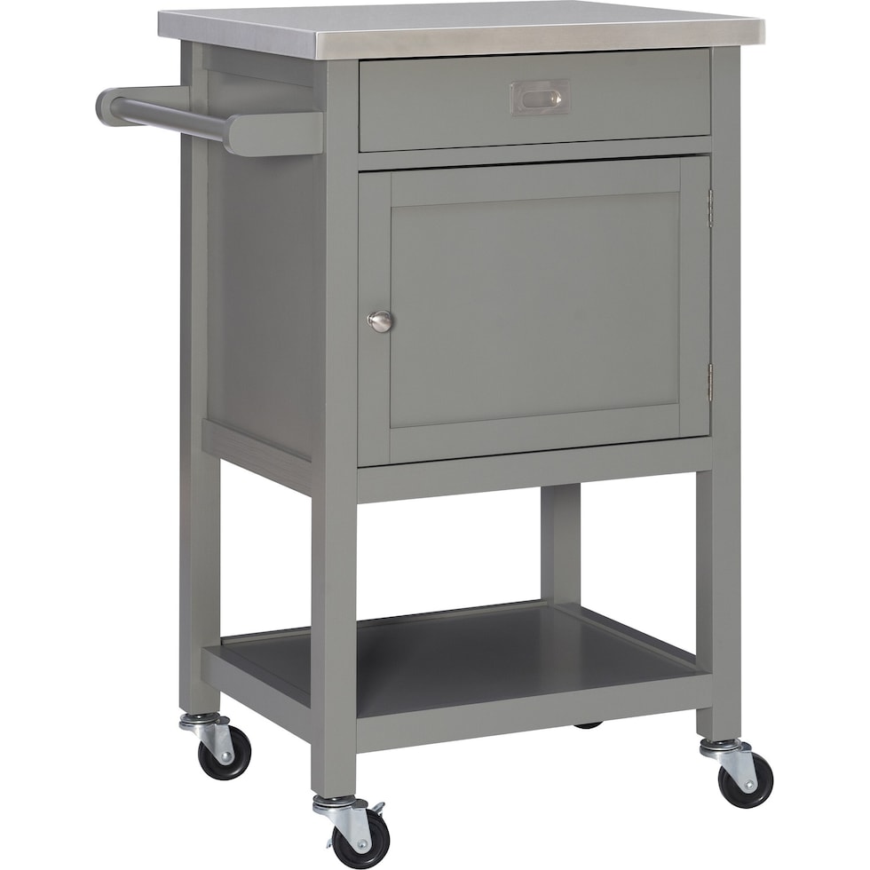 highland gray kitchen cart   