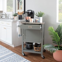 highland gray kitchen cart   