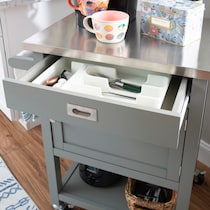 highland gray kitchen cart   