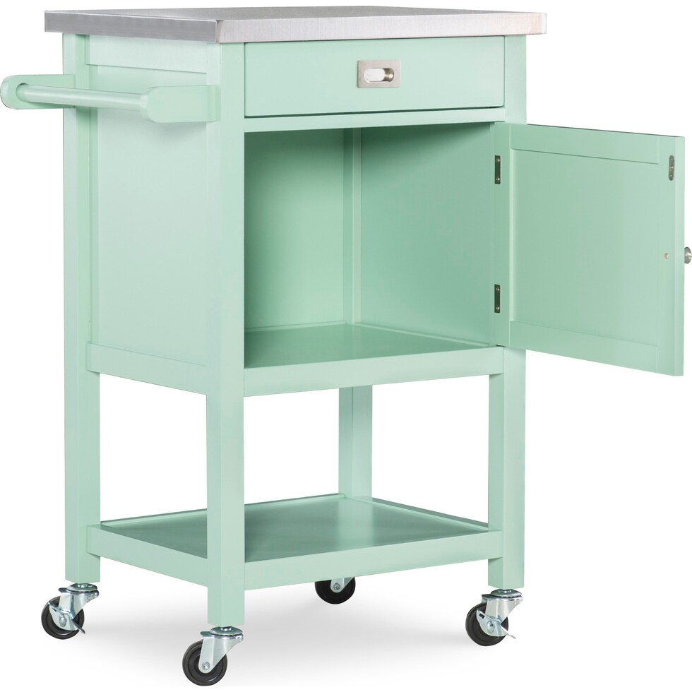 highland green kitchen cart   